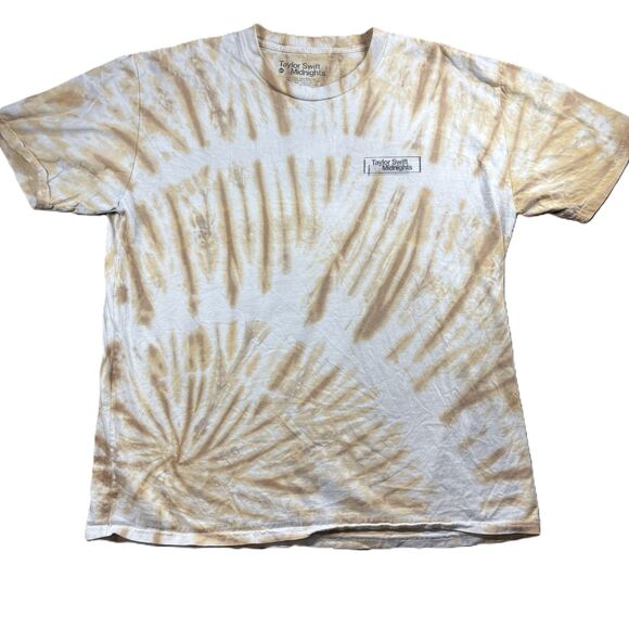 Taylor Swift Midnights Official Album Release T-Shirt Tie Dye Gold White 2X E102 - Picture 2 of 7